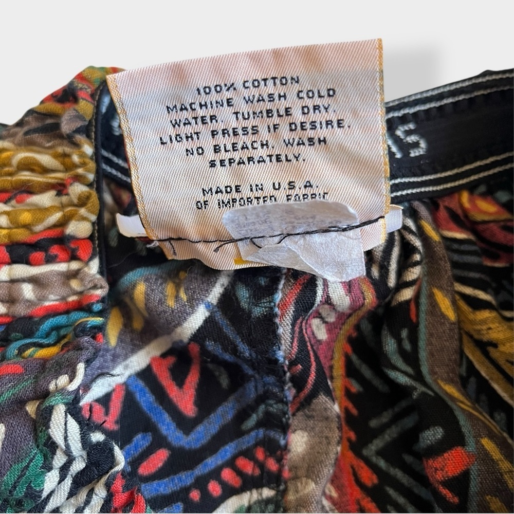 VTG 90s Gene Ewing Paisley Wide Leg Pants Artcore Streetwear Palazzo Pant Small - Picture 8 of 13